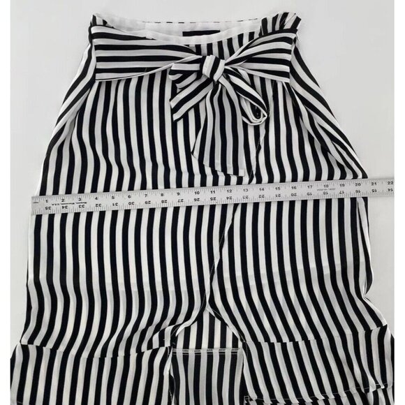 Who What Wear Women’s Striped Ruffle Tie Front Chiffon Midi‎ Skirt Size 8 - Picture 12 of 13